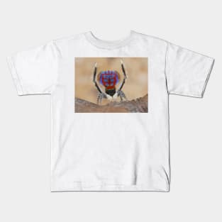 Peacock Spider Digital Painting Kids T-Shirt